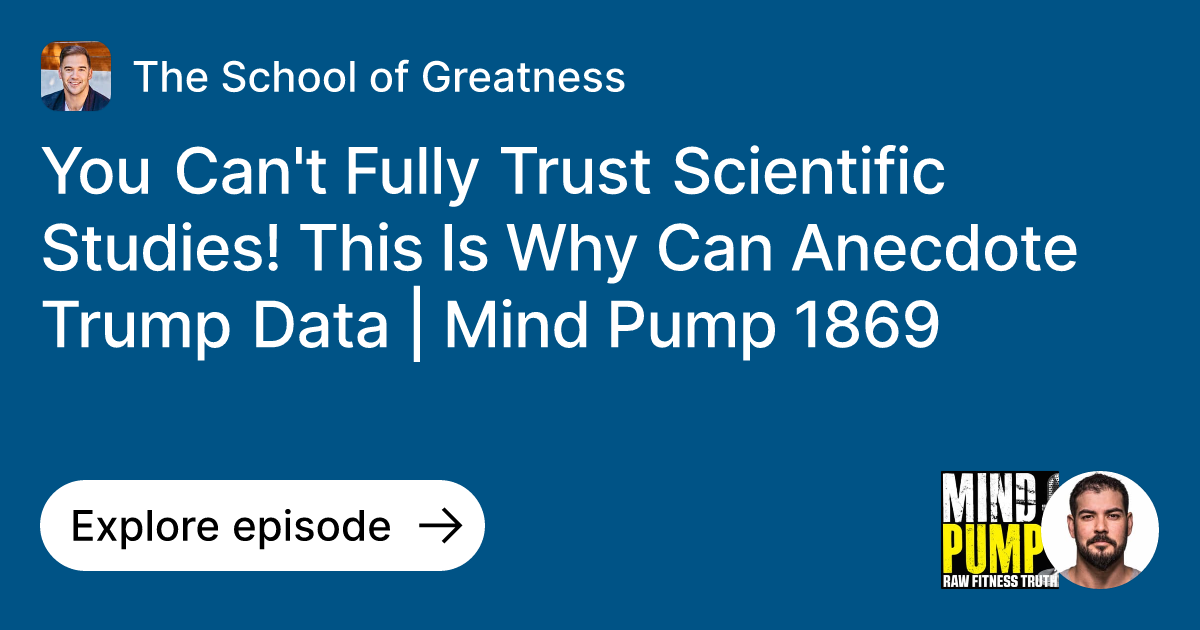 Episode You Can't Fully Trust Scientific Studies! This Is Why Can