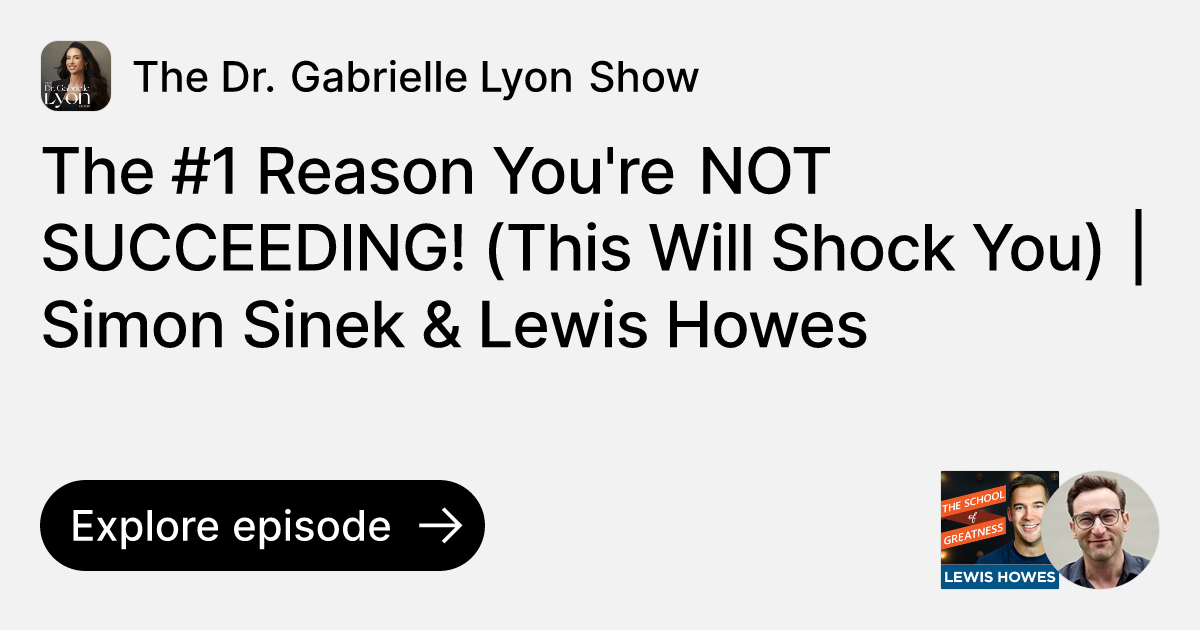 Episode The 1 Reason You're NOT SUCCEEDING! (This Will Shock You
